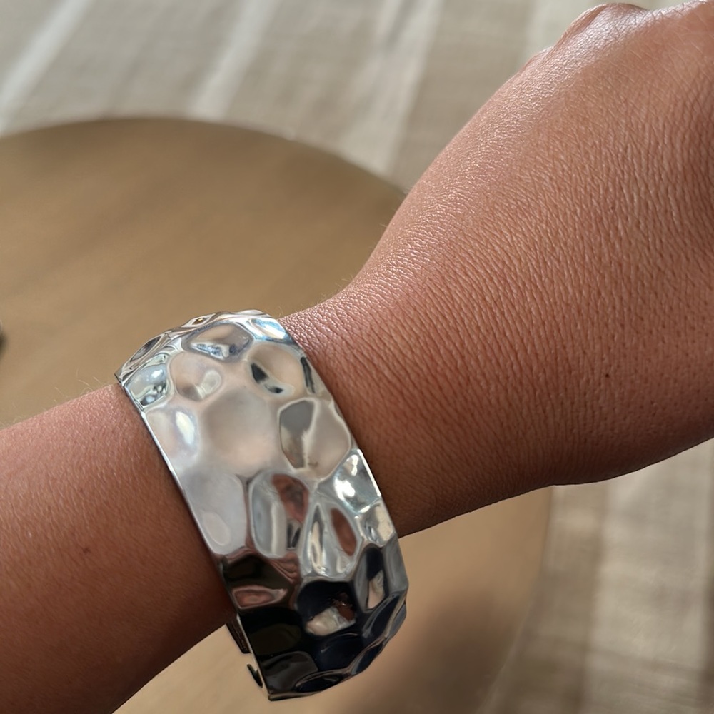 Silver costume jewelry bangle